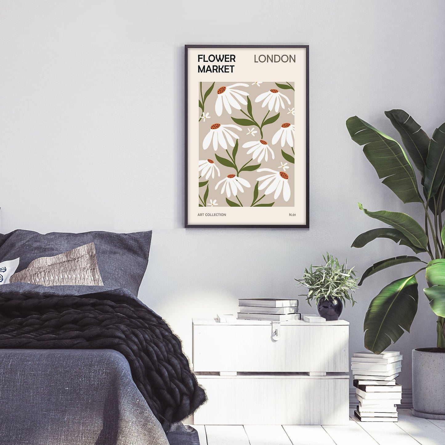 Ethan Taylor 'Flower Market London' Framed Art Print