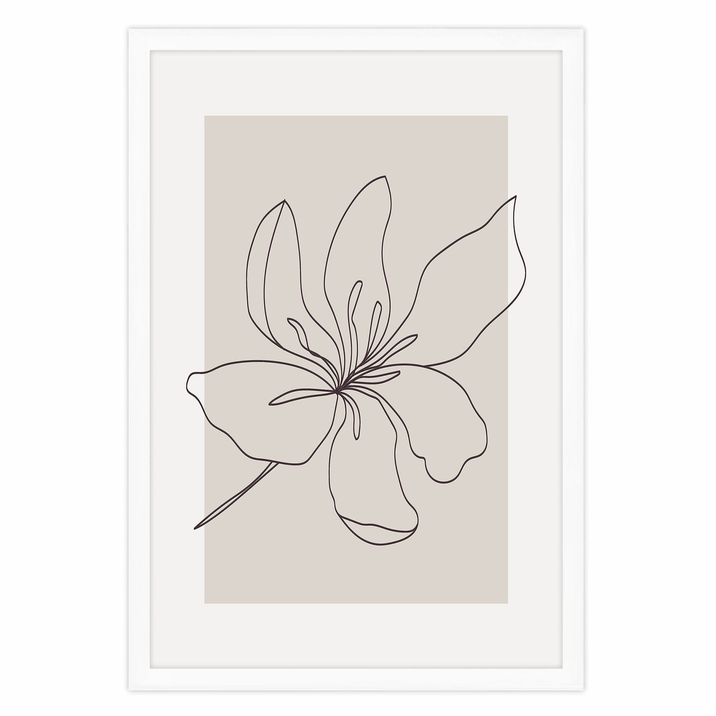 Ethan Taylor 'Flower Beige' Framed Art Print