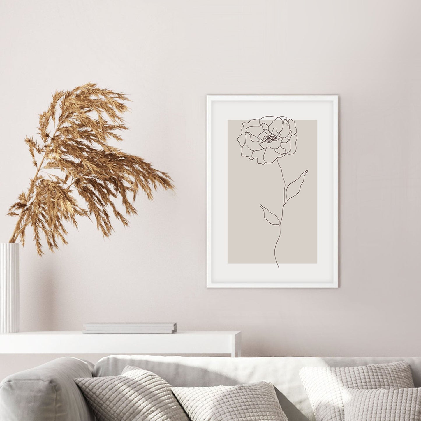 Ethan Taylor 'Flower II Beige' Framed Art Print