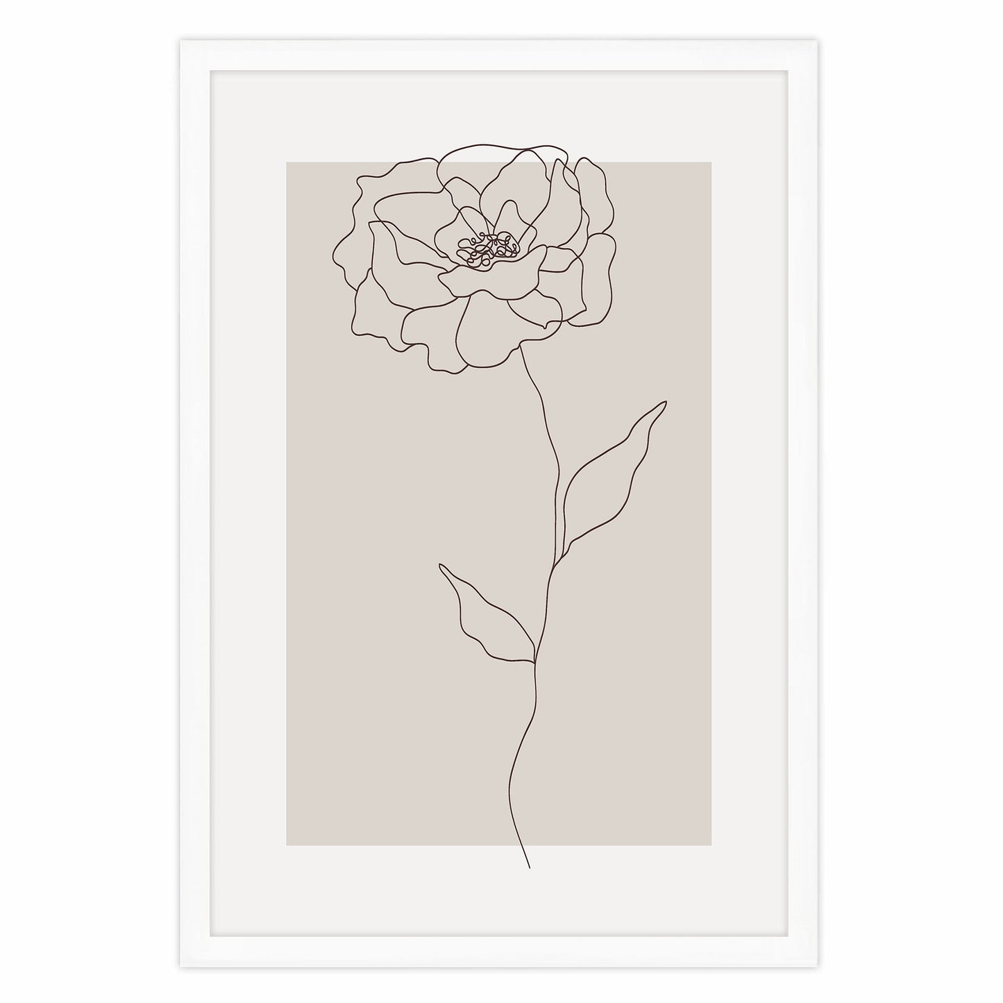 Ethan Taylor 'Flower II Beige' Framed Art Print