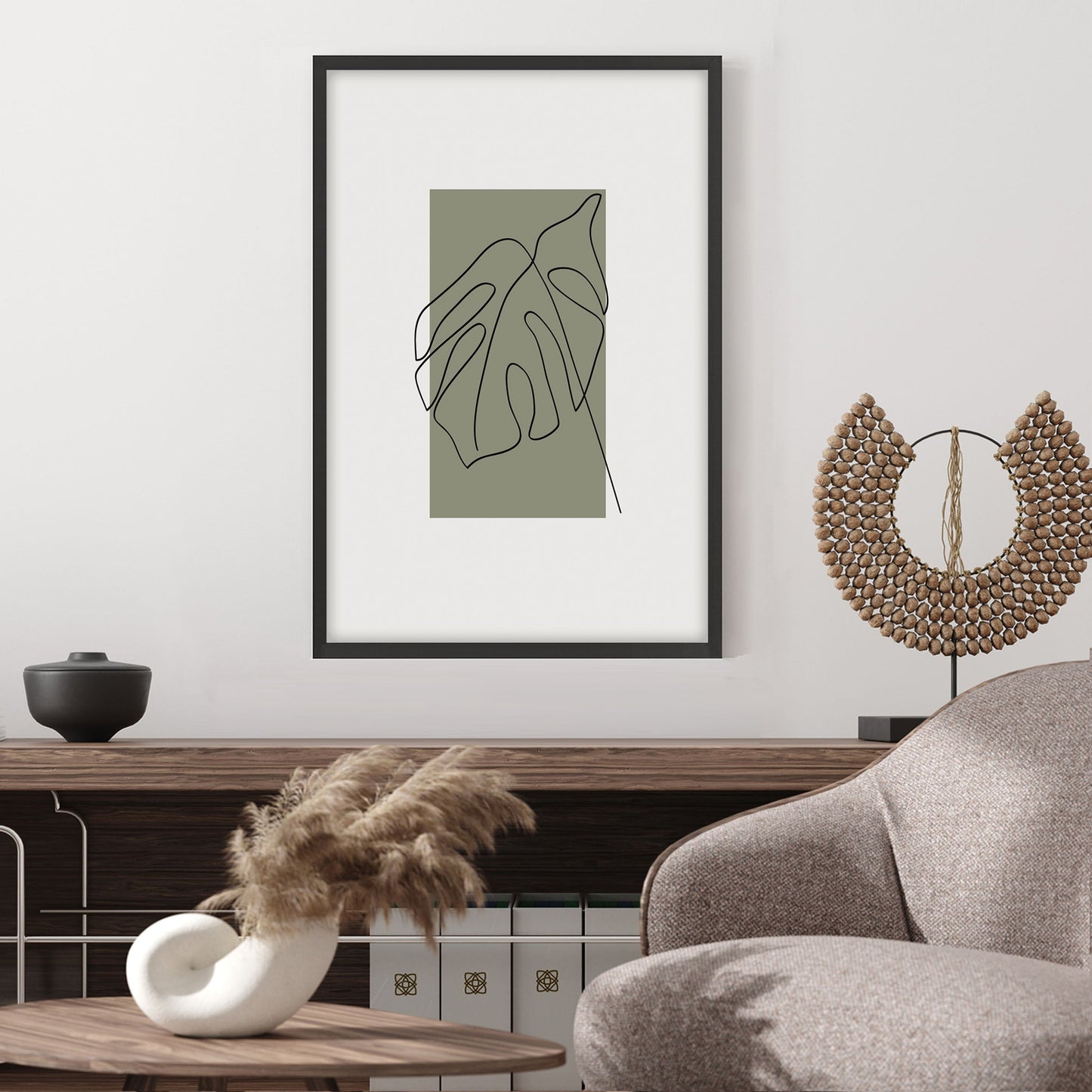 Ethan Taylor 'Plant Minimalist Monstera' Framed Art Print