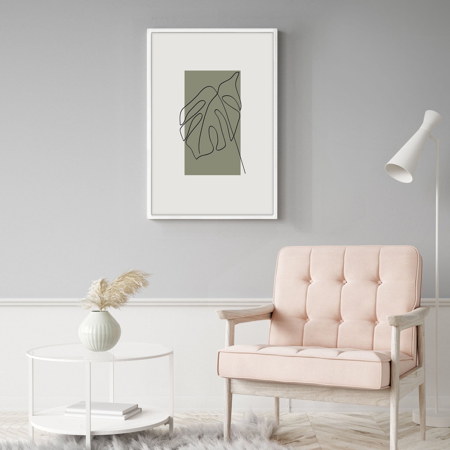 Ethan Taylor 'Plant Minimalist Monstera' Framed Art Print