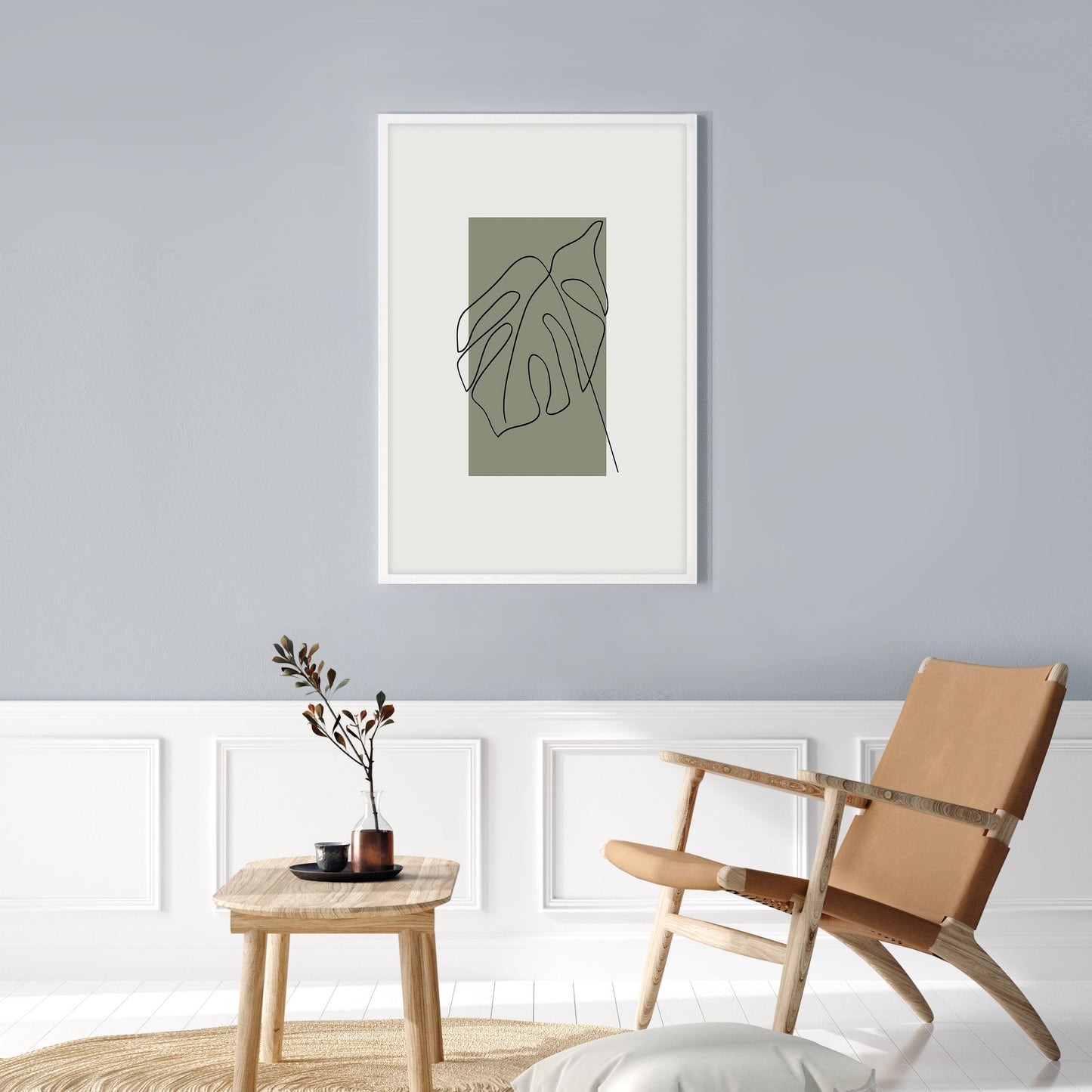 Ethan Taylor 'Plant Minimalist Monstera' Framed Art Print