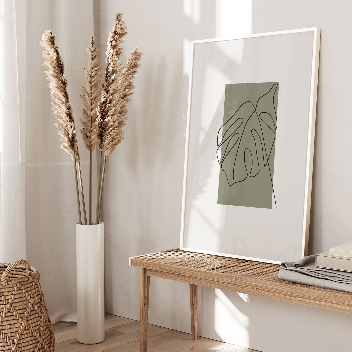 Ethan Taylor 'Plant Minimalist Monstera' Framed Art Print