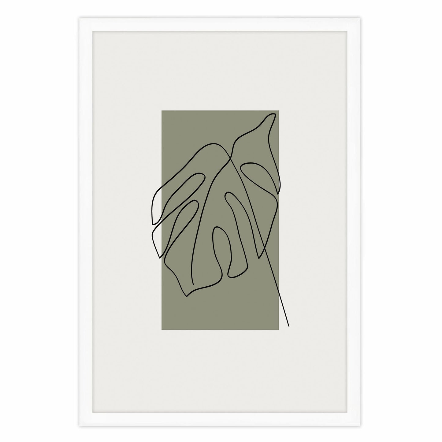 Ethan Taylor 'Plant Minimalist Monstera' Framed Art Print