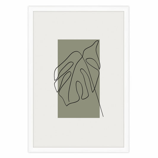 Ethan Taylor 'Plant Minimalist Monstera' Framed Art Print