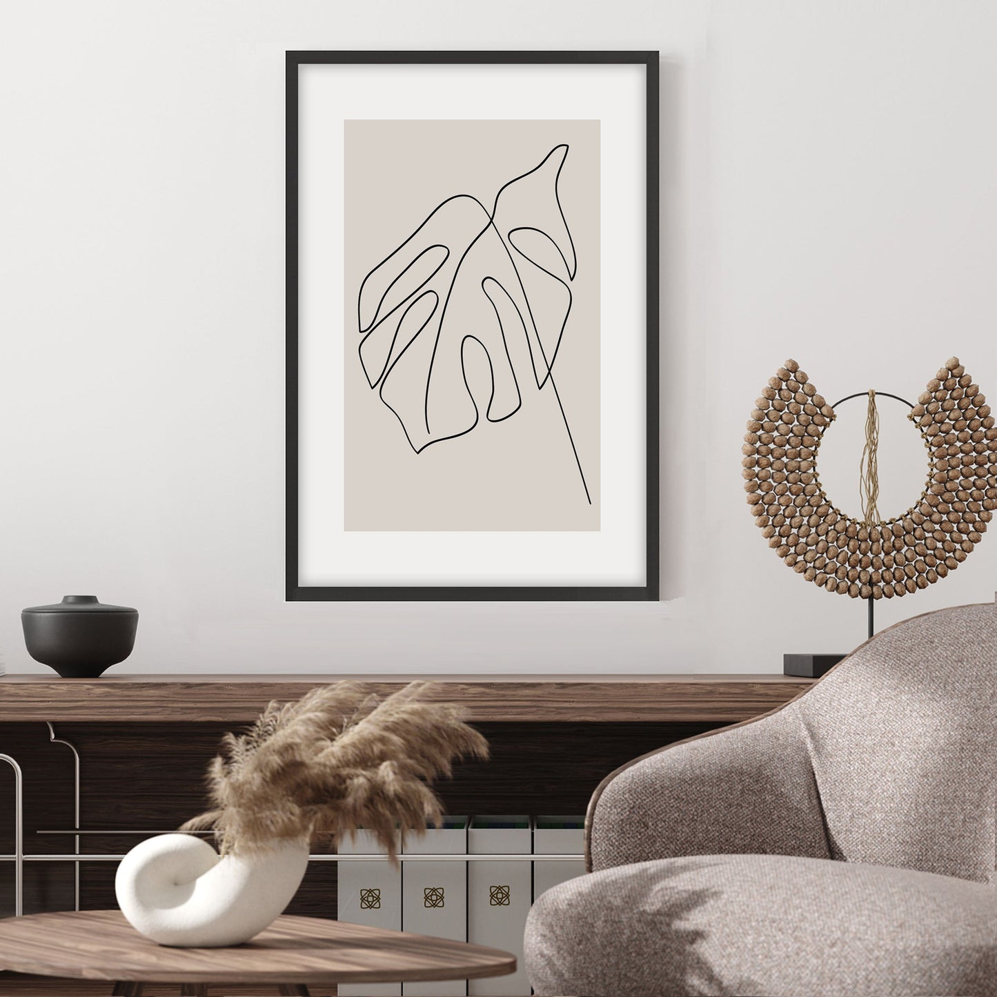 Ethan Taylor 'Botanical Minimalist Monstera' Framed Art Print