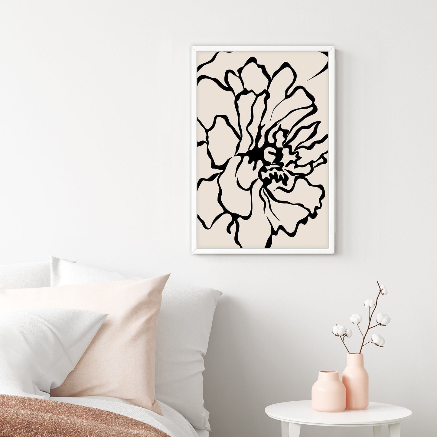 Ethan Taylor 'Flower in Beige' Framed Art Print