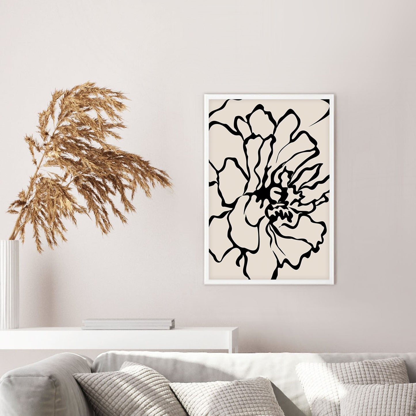 Ethan Taylor 'Flower in Beige' Framed Art Print