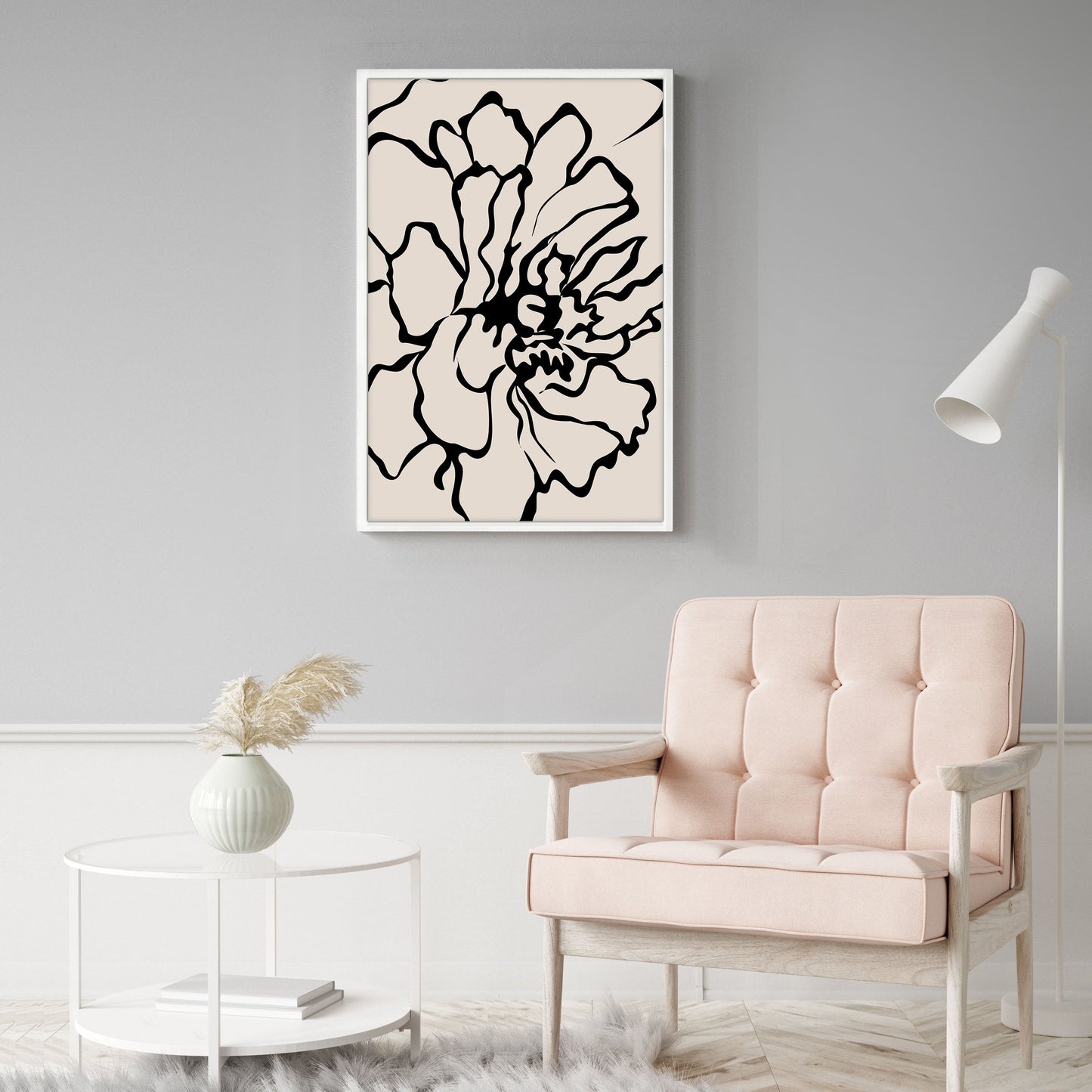 Ethan Taylor 'Flower in Beige' Framed Art Print