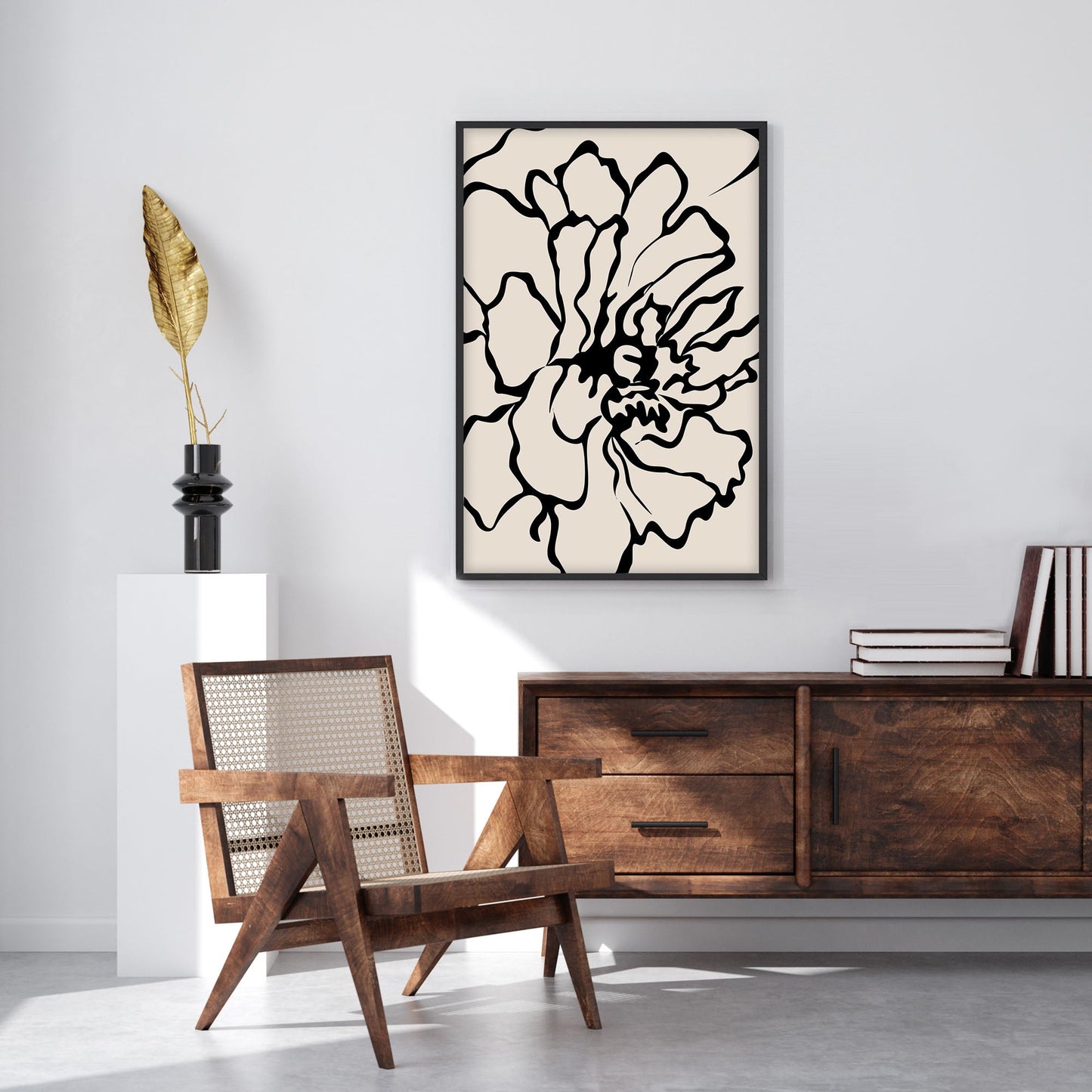 Ethan Taylor 'Flower in Beige' Framed Art Print