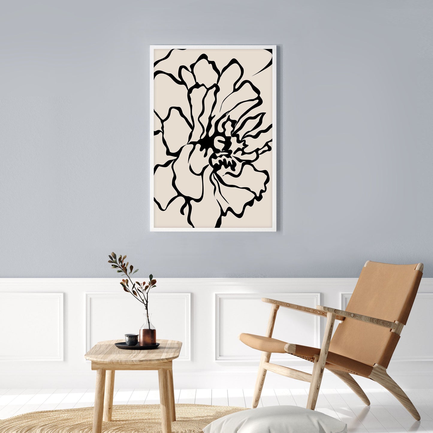 Ethan Taylor 'Flower in Beige' Framed Art Print