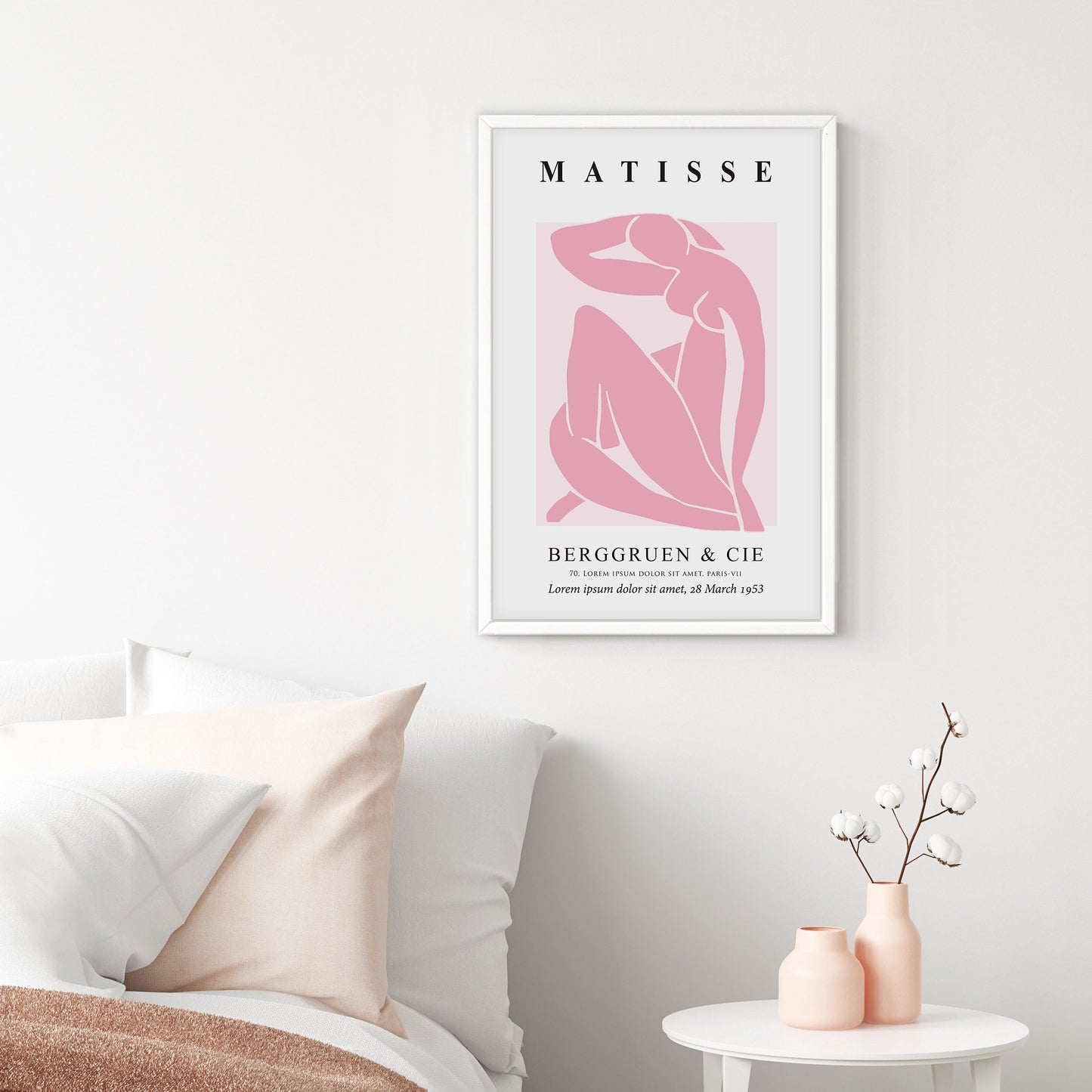 Ethan Taylor 'Henri Matisse Woman in Pastel Pink' Framed Art Print