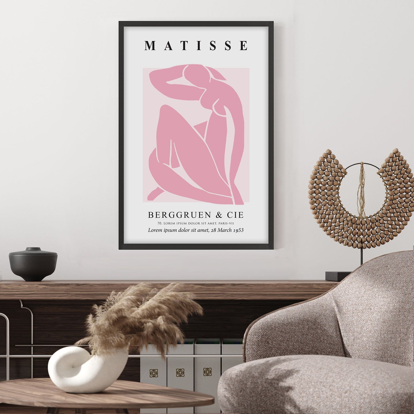 Ethan Taylor 'Henri Matisse Woman in Pastel Pink' Framed Art Print