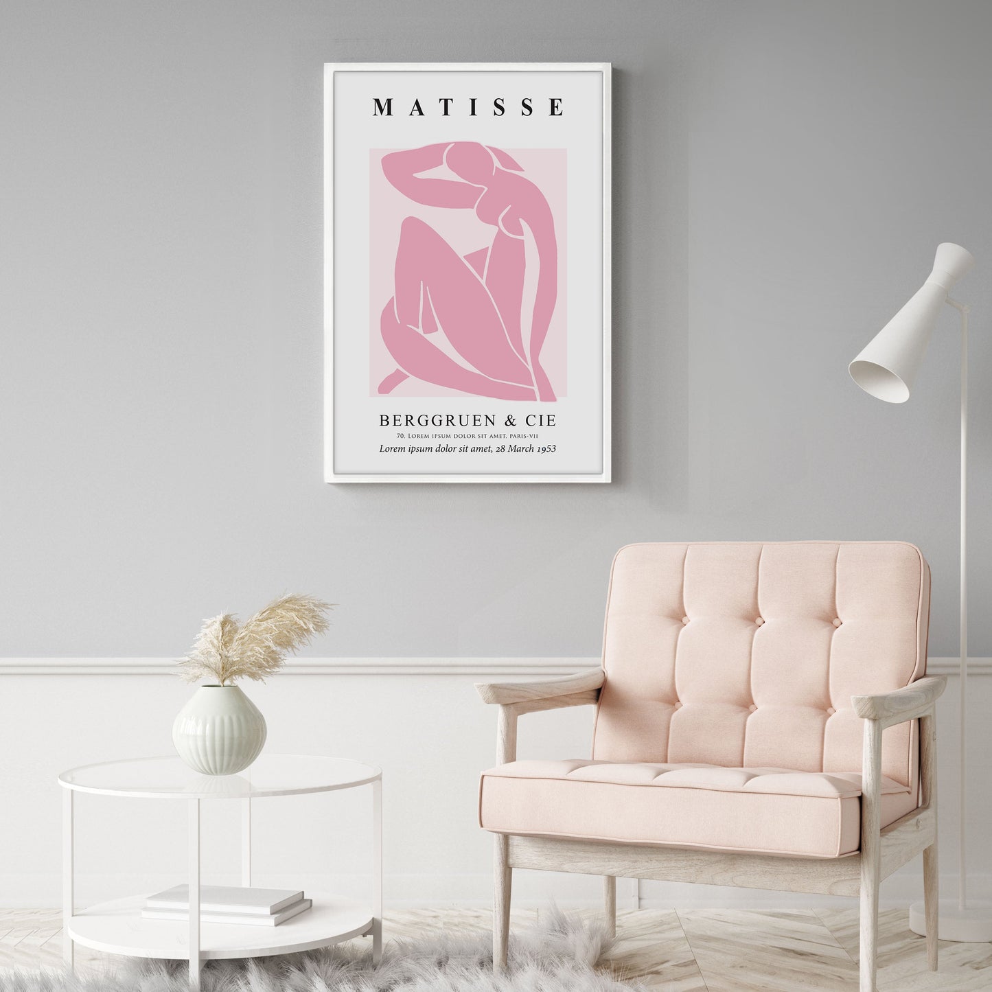 Ethan Taylor 'Henri Matisse Woman in Pastel Pink' Framed Art Print