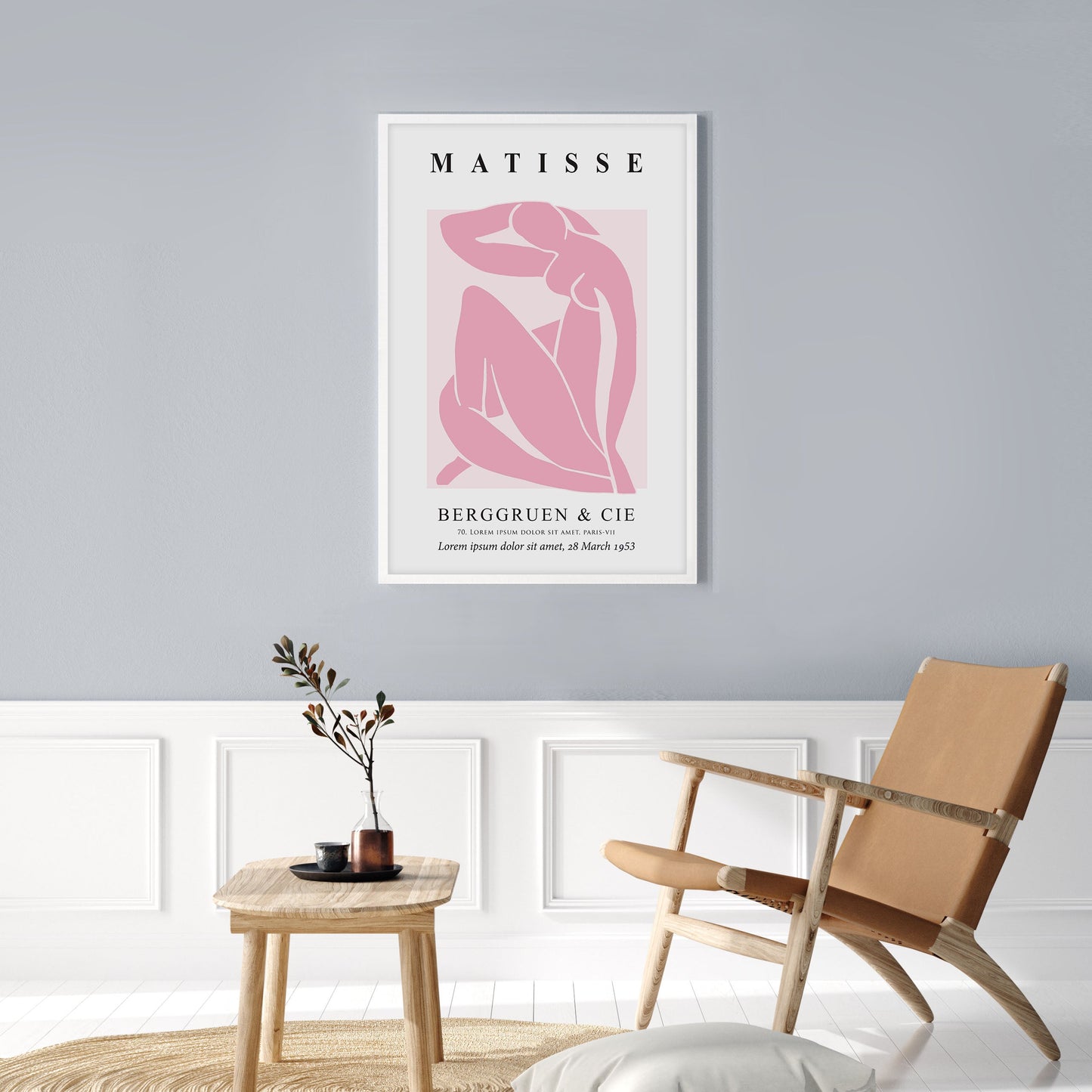 Ethan Taylor 'Henri Matisse Woman in Pastel Pink' Framed Art Print