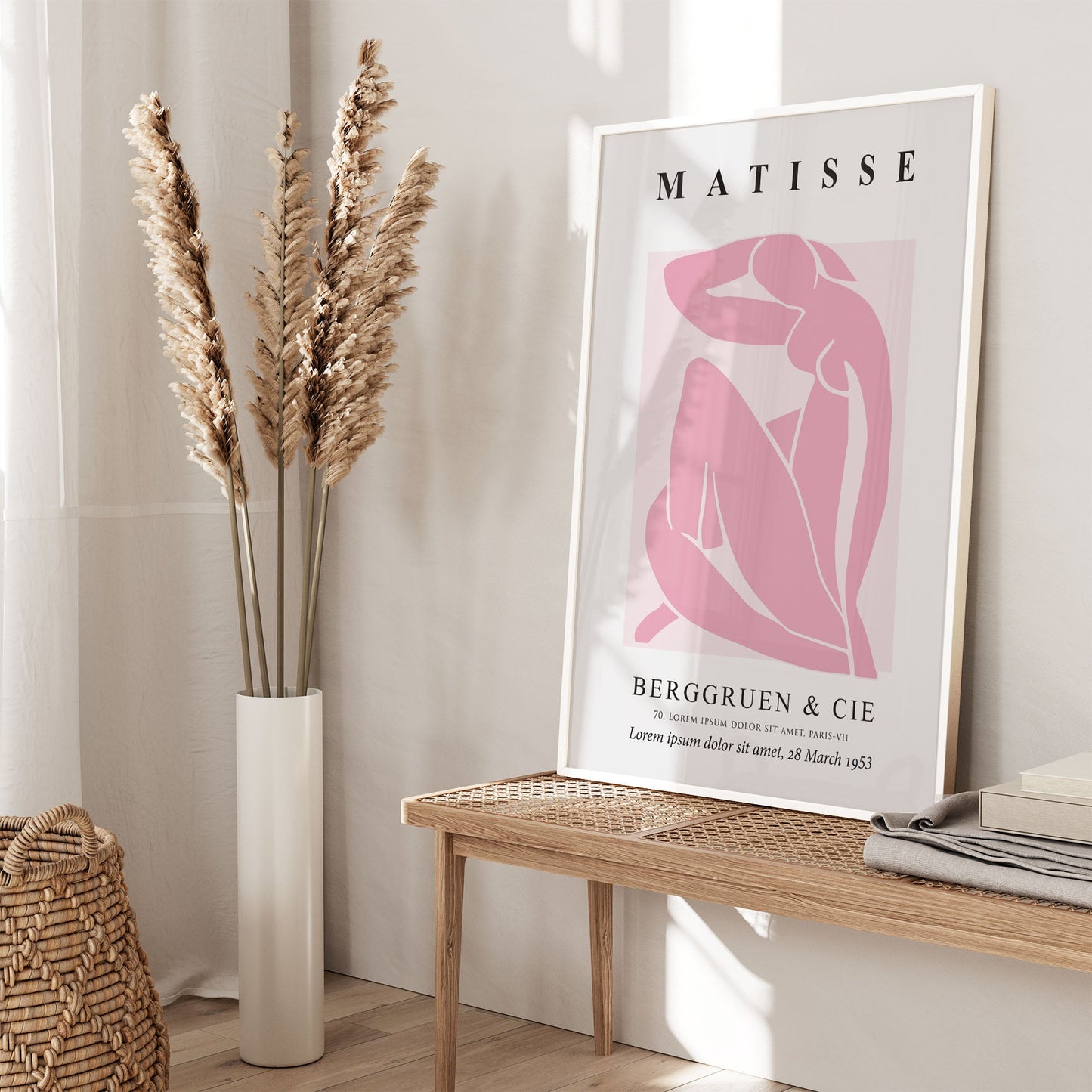 Ethan Taylor 'Henri Matisse Woman in Pastel Pink' Framed Art Print