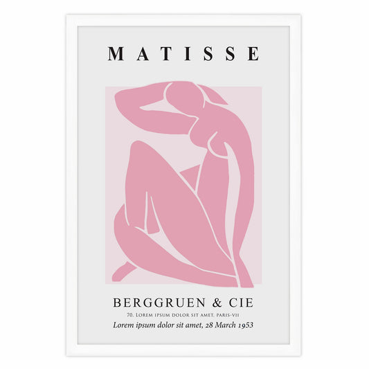 Ethan Taylor 'Henri Matisse Woman in Pastel Pink' Framed Art Print