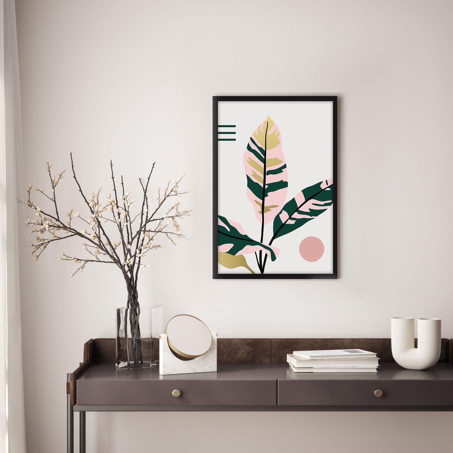 Ethan Taylor 'Tropical Leaves I' Framed Art Print