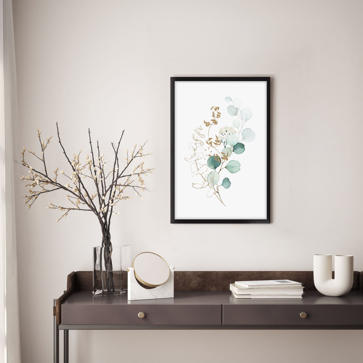 Ethan Taylor 'Watercolor Leaves I' Framed Art Print