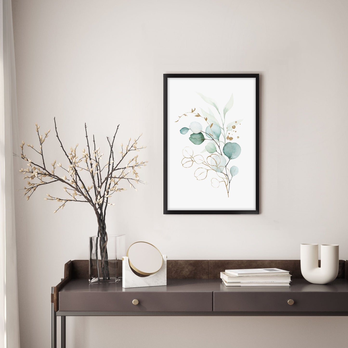 Ethan Taylor 'Watercolor Leaves III' Framed Art Print