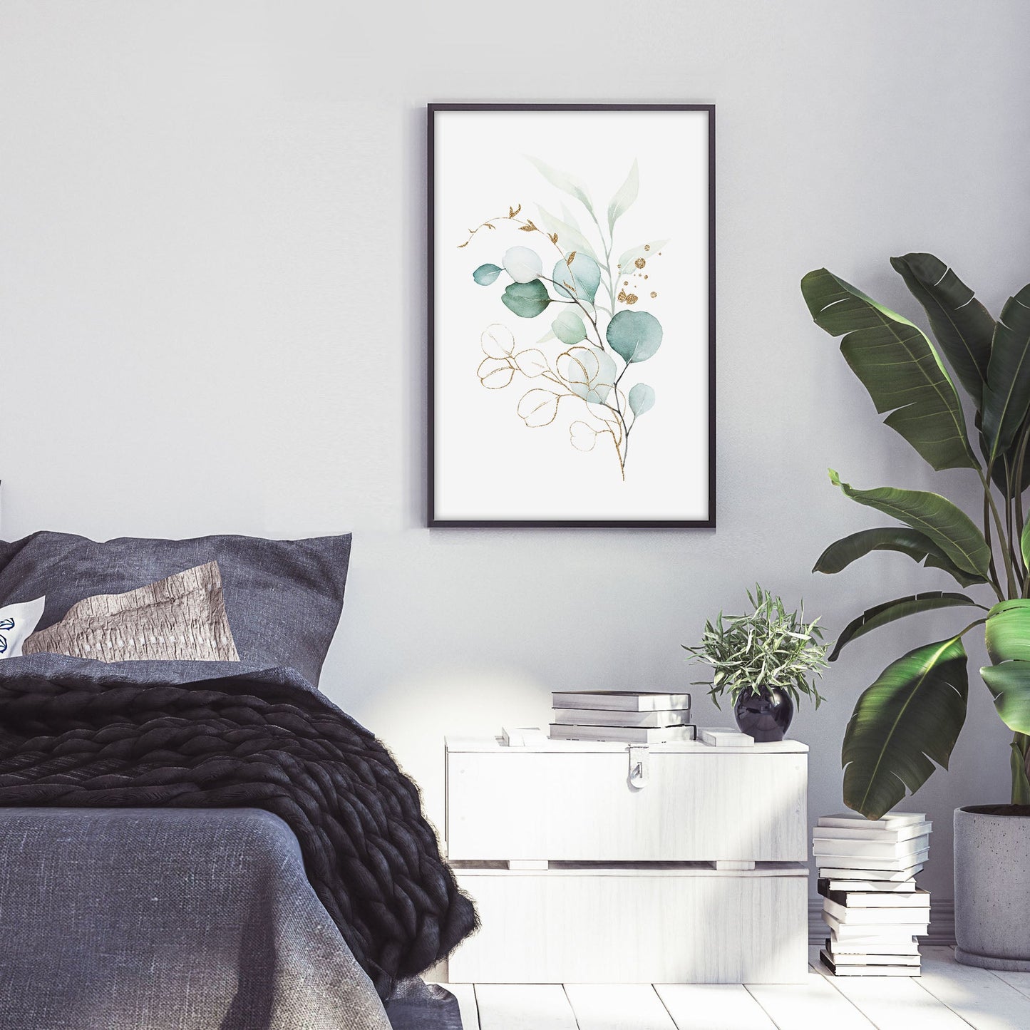 Ethan Taylor 'Watercolor Leaves III' Framed Art Print