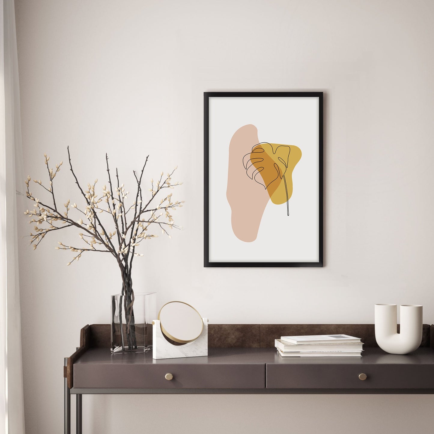 Ethan Taylor 'Modern Leaf III' Framed Art Print