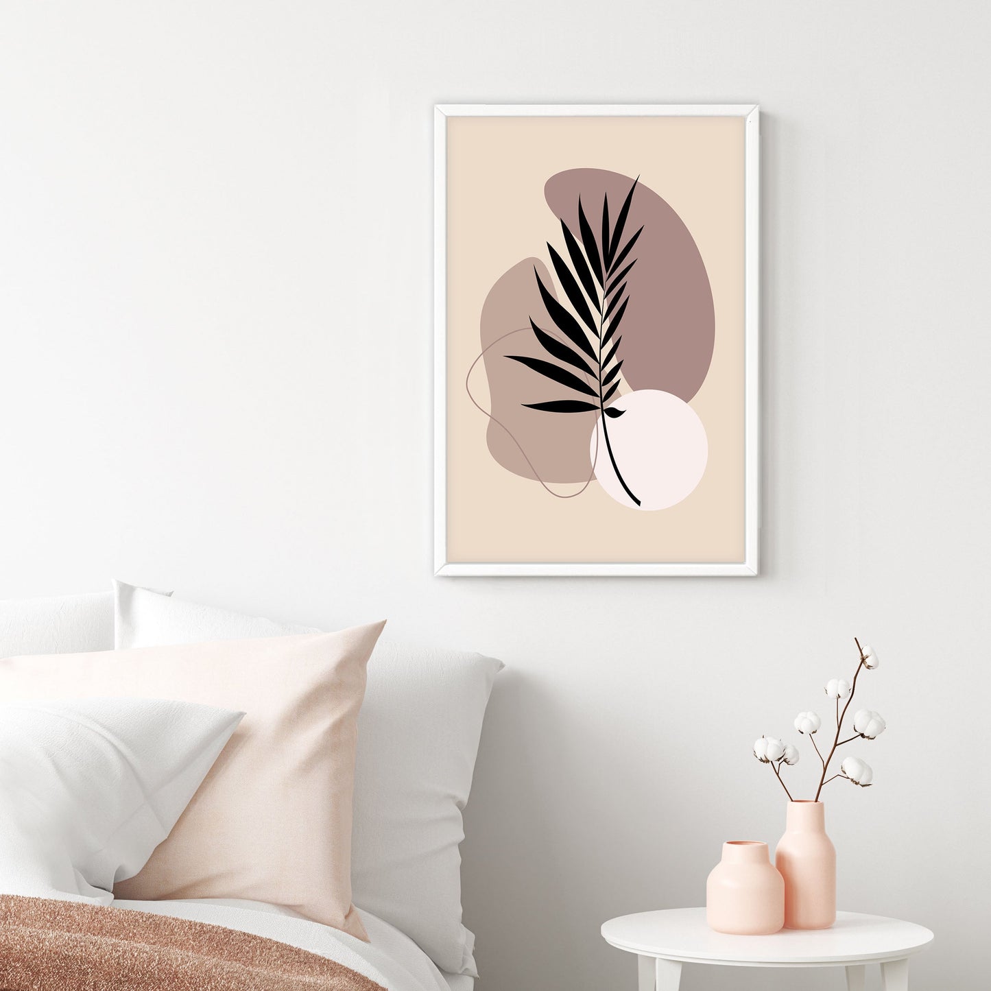 Ethan Taylor 'Leaf in Beige' Framed Art Print