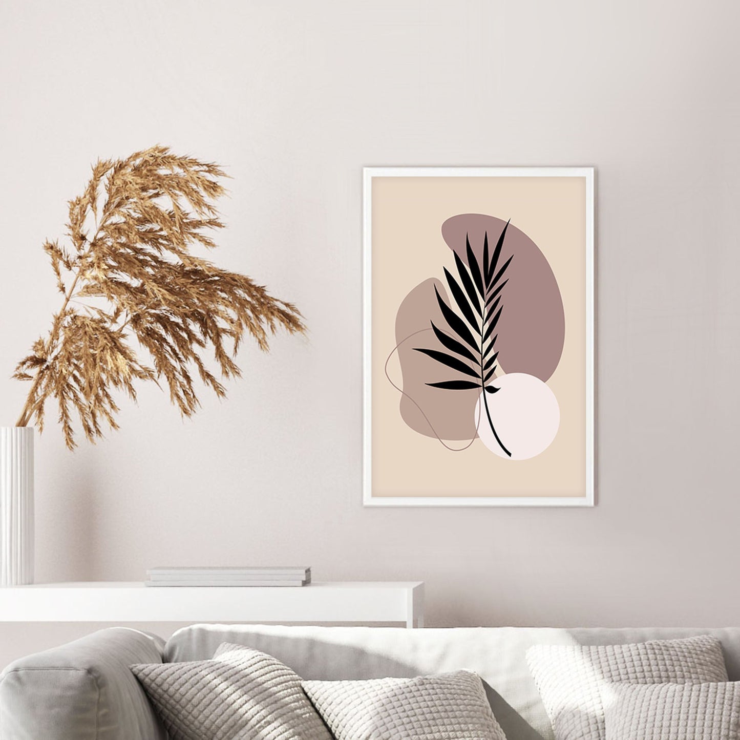 Ethan Taylor 'Leaf in Beige' Framed Art Print