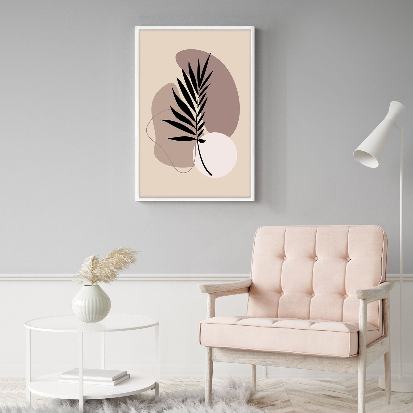 Ethan Taylor 'Leaf in Beige' Framed Art Print