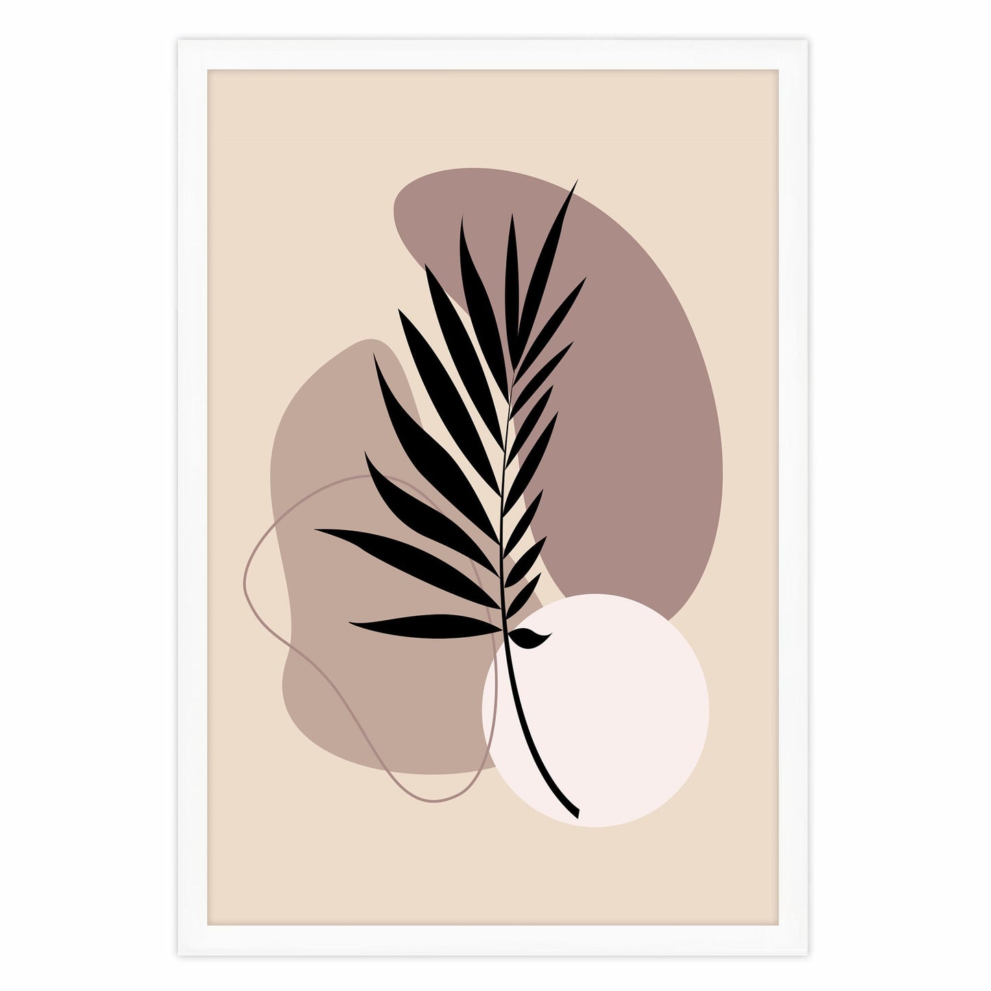 Ethan Taylor 'Leaf in Beige' Framed Art Print