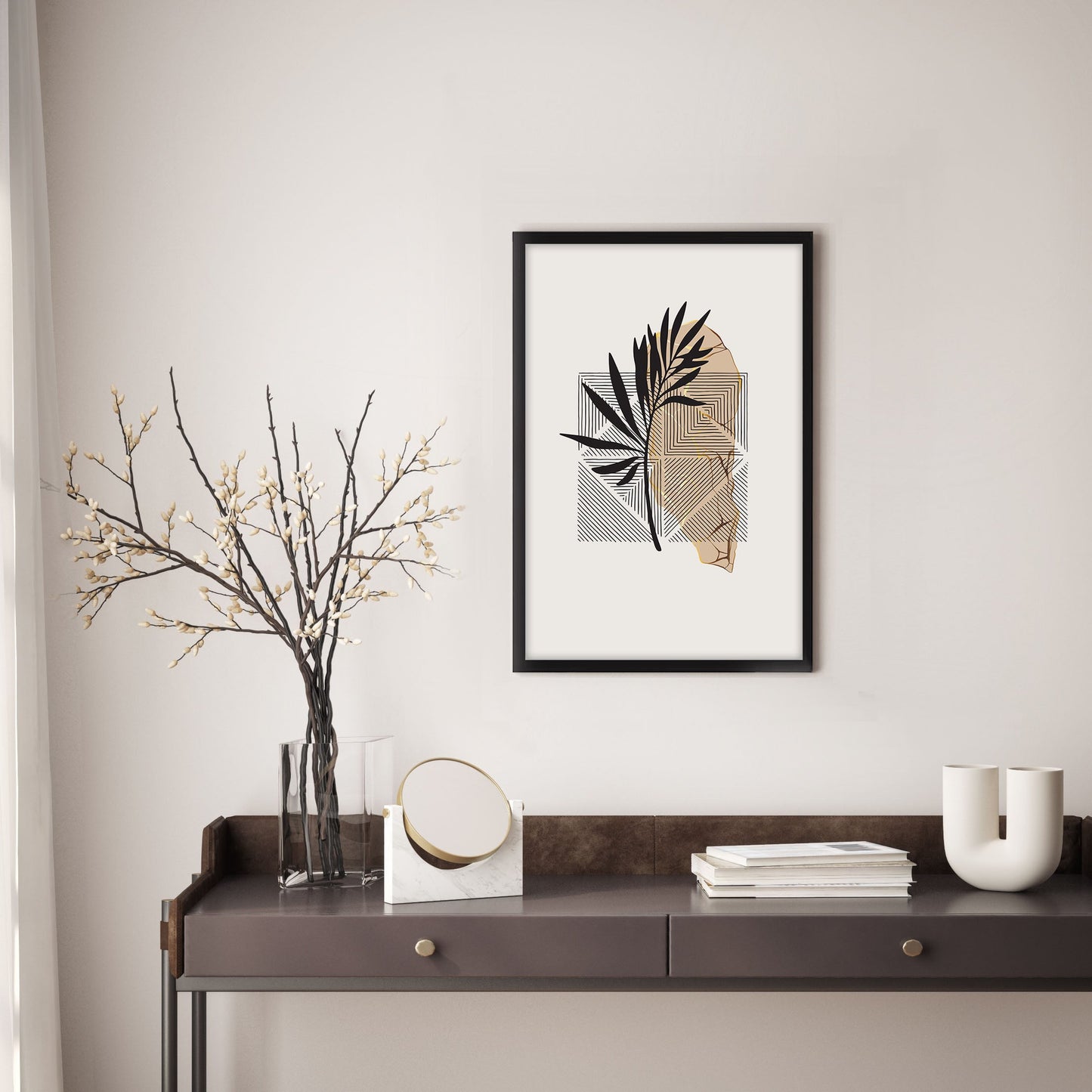 Ethan Taylor 'Modern Boho Leaf' Framed Art Print