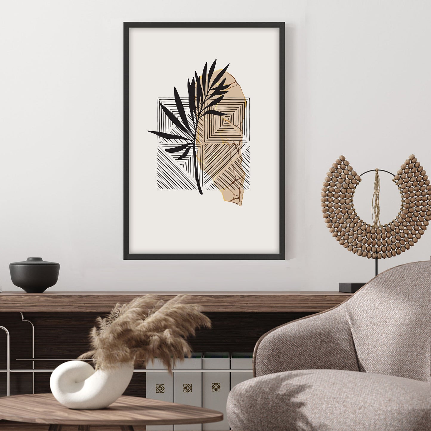 Ethan Taylor 'Modern Boho Leaf' Framed Art Print