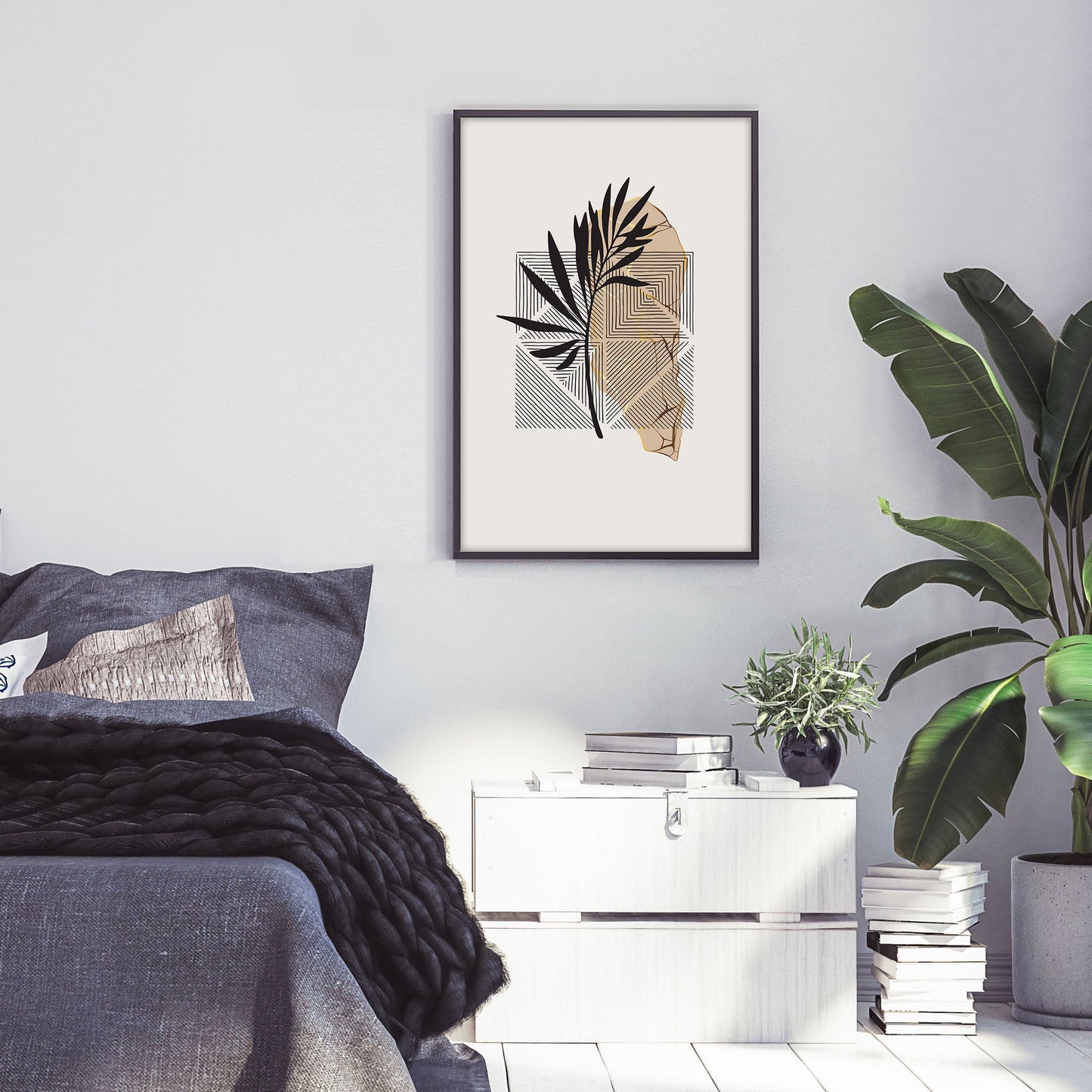 Ethan Taylor 'Modern Boho Leaf' Framed Art Print