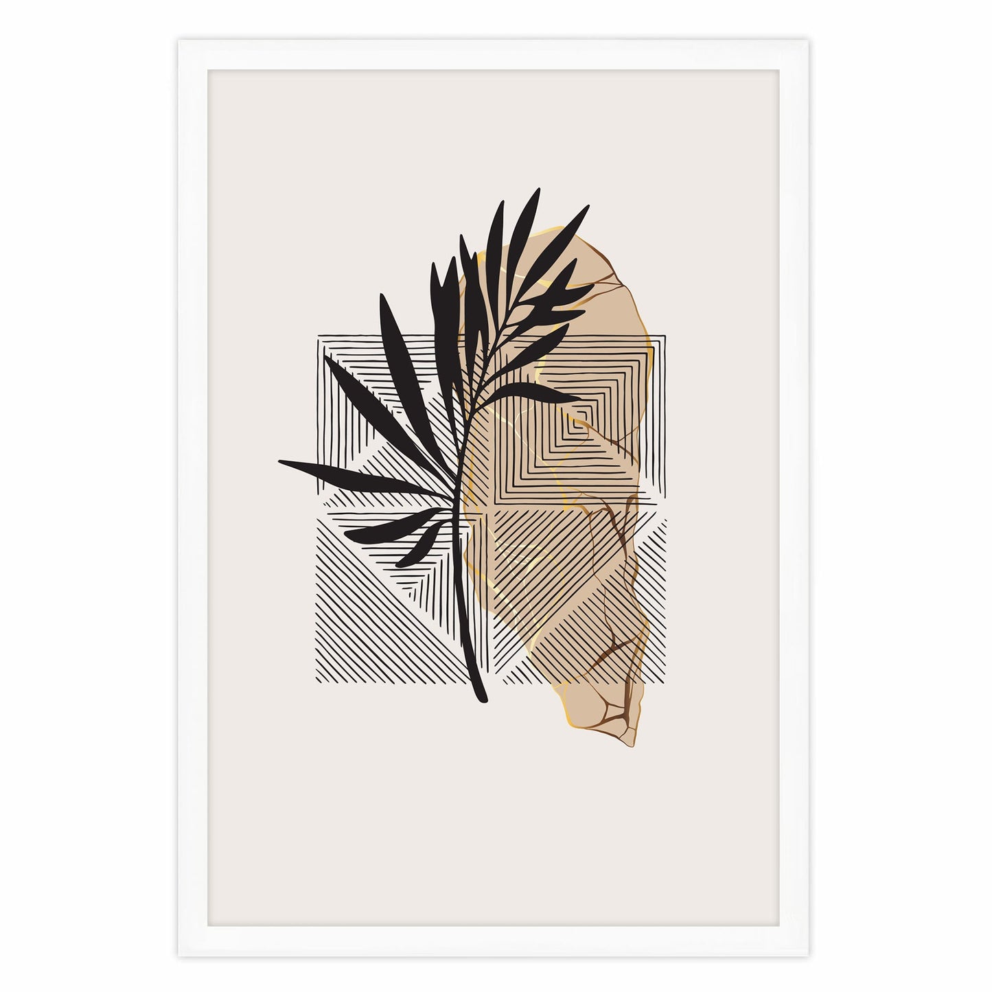 Ethan Taylor 'Modern Boho Leaf' Framed Art Print