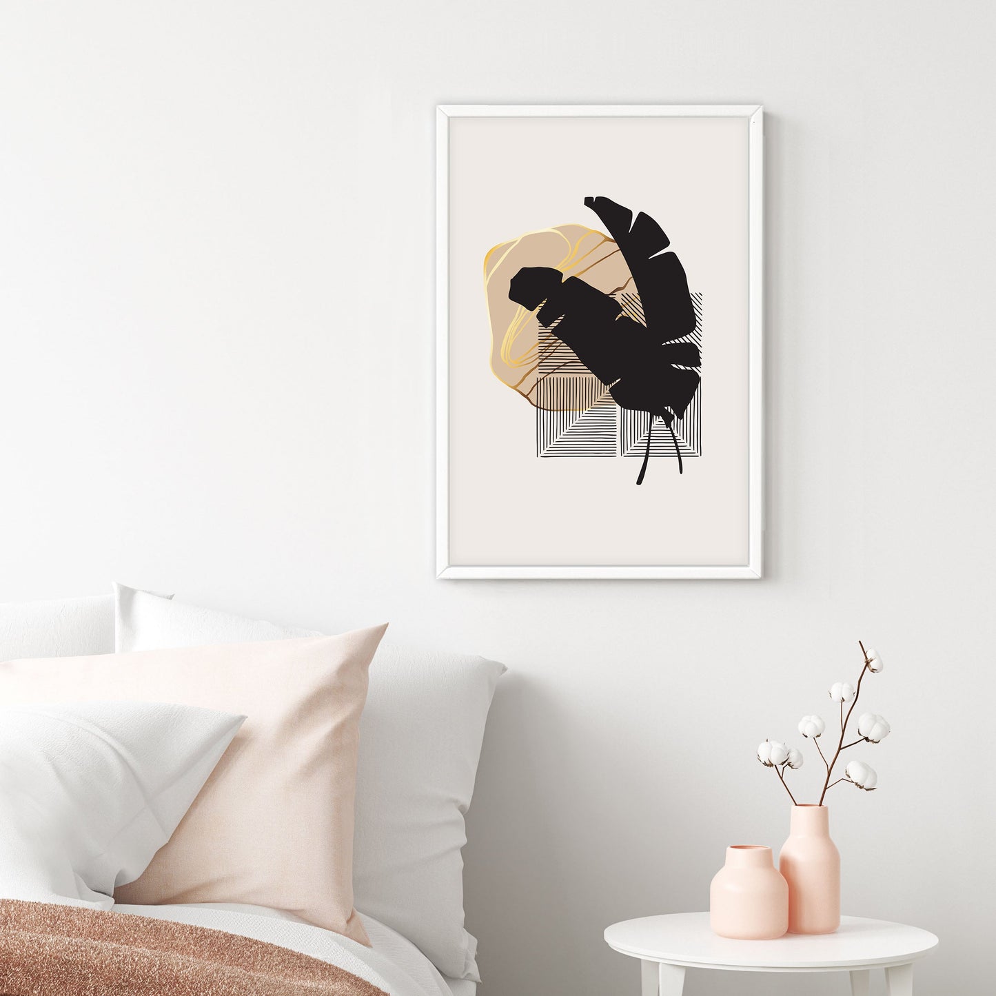 Ethan Taylor 'The Leaves in Beige' Framed Art Print