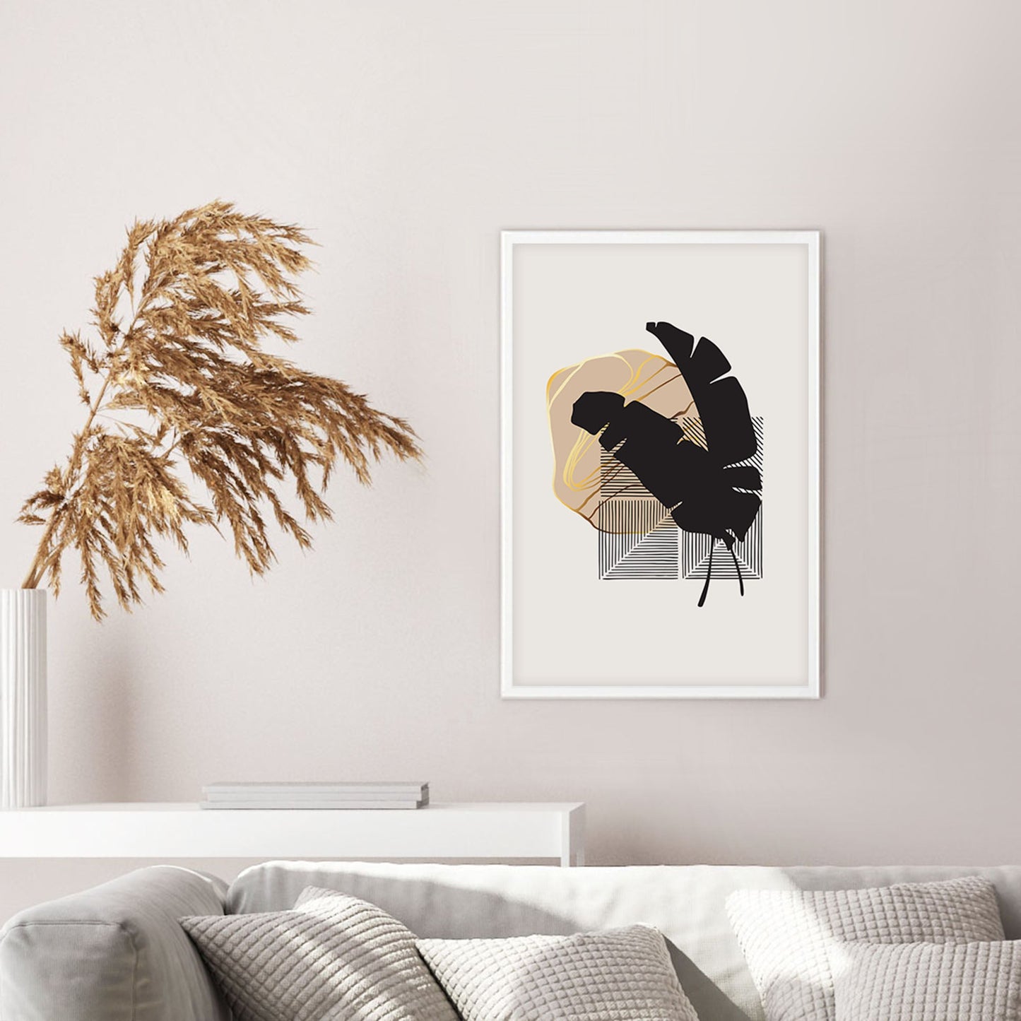 Ethan Taylor 'The Leaves in Beige' Framed Art Print