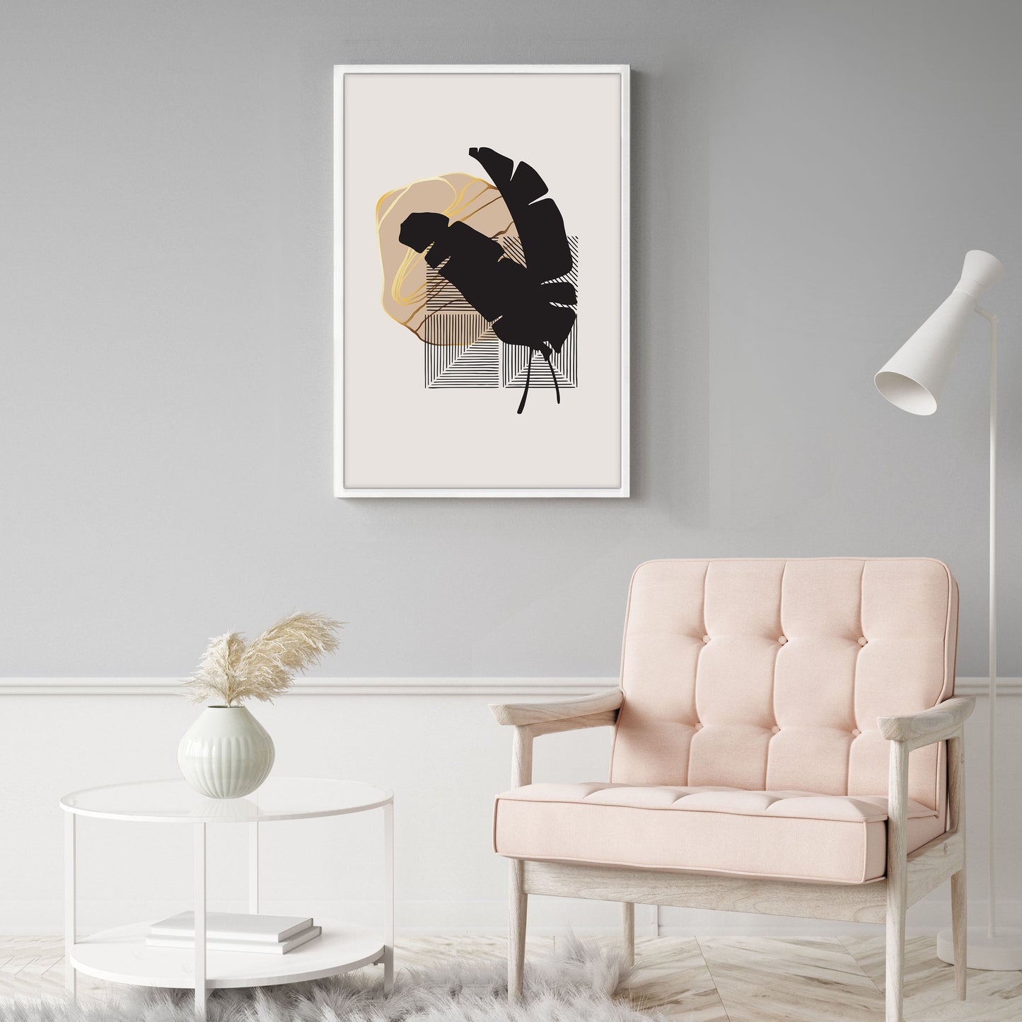 Ethan Taylor 'The Leaves in Beige' Framed Art Print