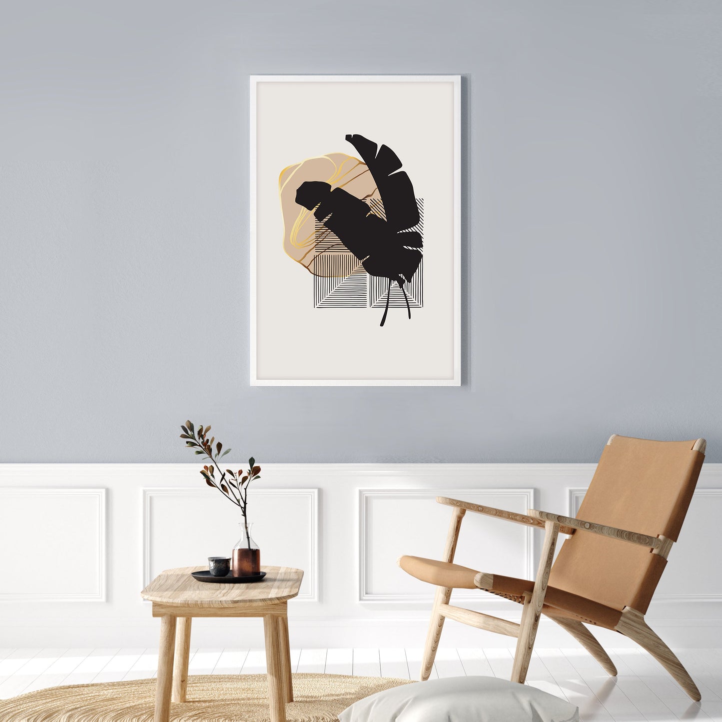 Ethan Taylor 'The Leaves in Beige' Framed Art Print