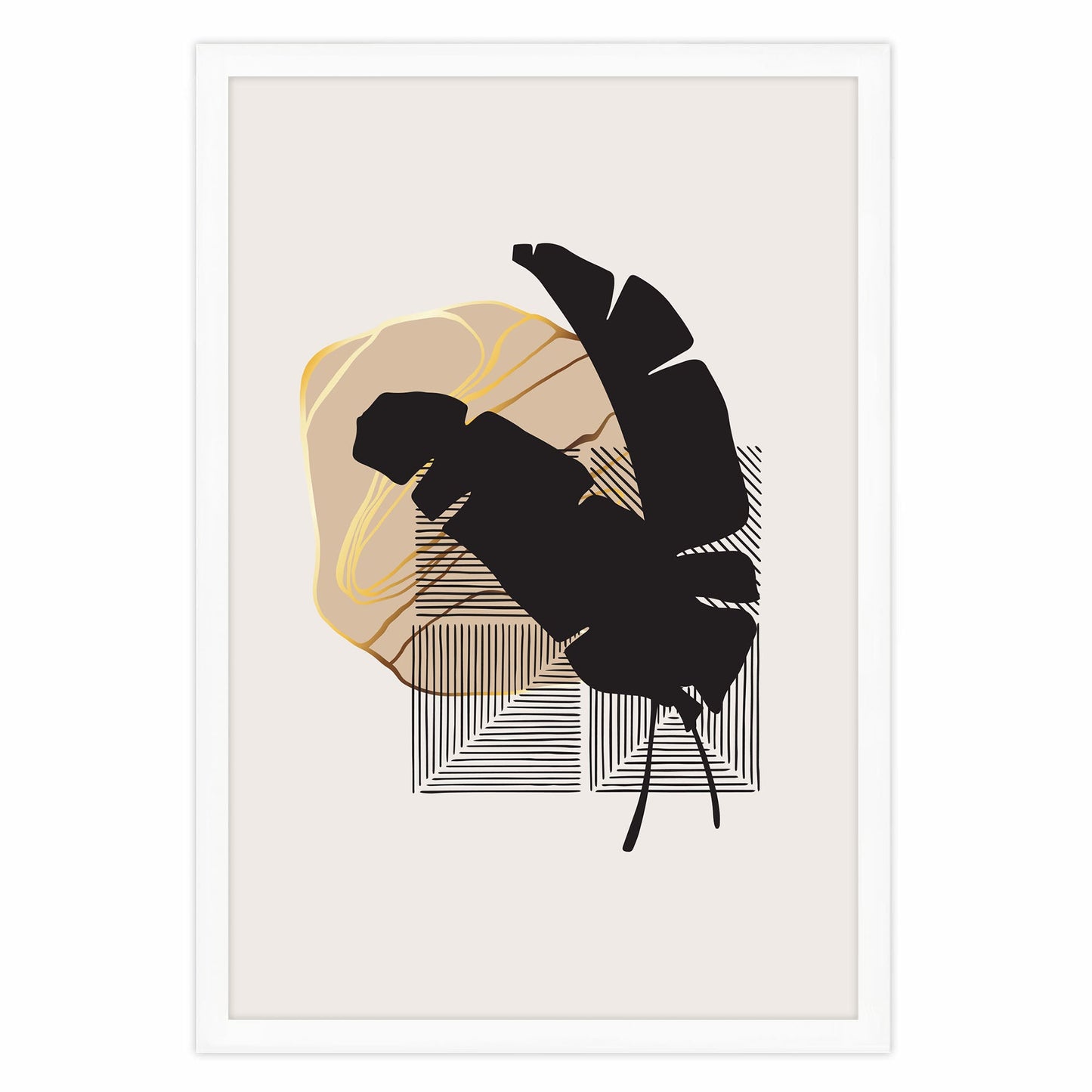 Ethan Taylor 'The Leaves in Beige' Framed Art Print