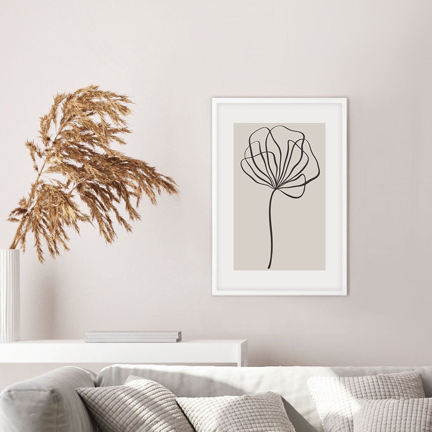 Ethan Taylor 'Beige Floral' Framed Art Print