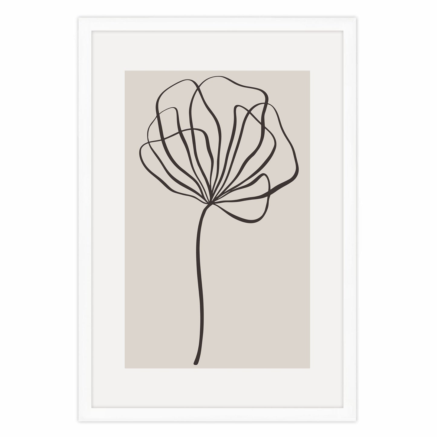 Ethan Taylor 'Beige Floral' Framed Art Print