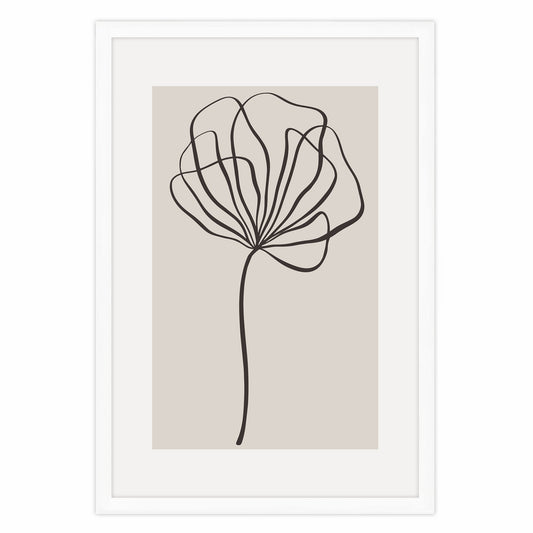 Ethan Taylor 'Beige Floral' Framed Art Print