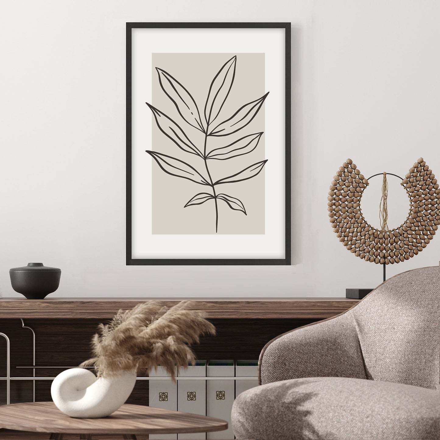 Ethan Taylor 'Beige Plant II' Framed Art Print