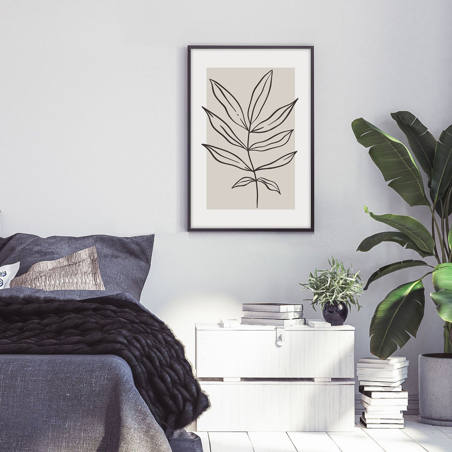 Ethan Taylor 'Beige Plant II' Framed Art Print