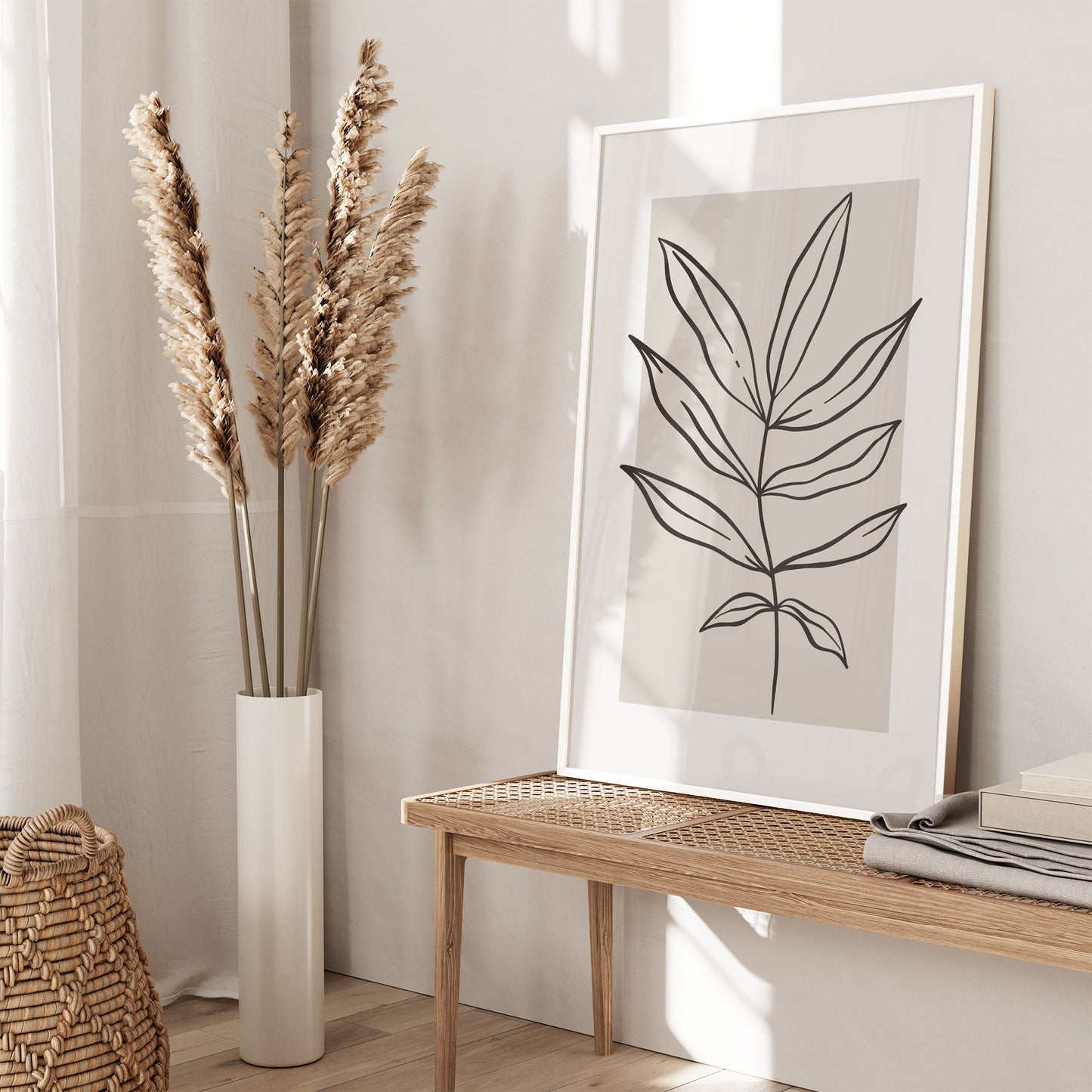 Ethan Taylor 'Beige Plant II' Framed Art Print