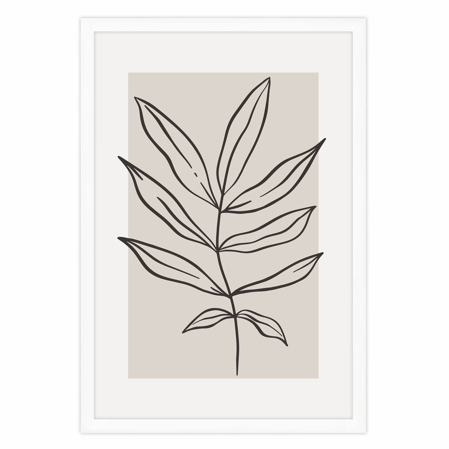 Ethan Taylor 'Beige Plant II' Framed Art Print