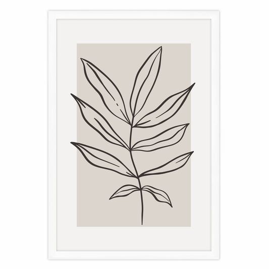 Ethan Taylor 'Beige Plant II' Framed Art Print