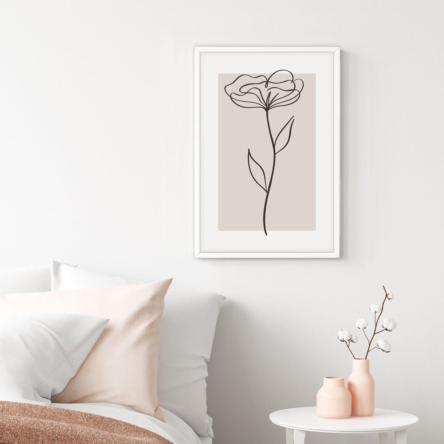 Ethan Taylor 'Beige Flower' Framed Art Print