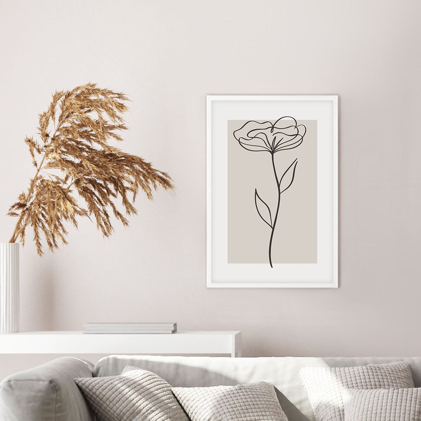 Ethan Taylor 'Beige Flower' Framed Art Print